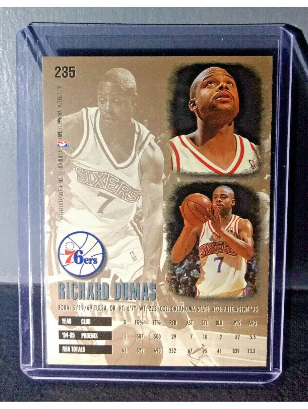 1995-96 Richard Dumas Fleer Ultra #235 Basketball Card